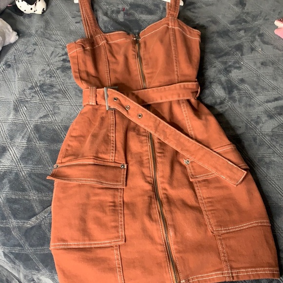 Brown denim dress - Picture 1 of 1